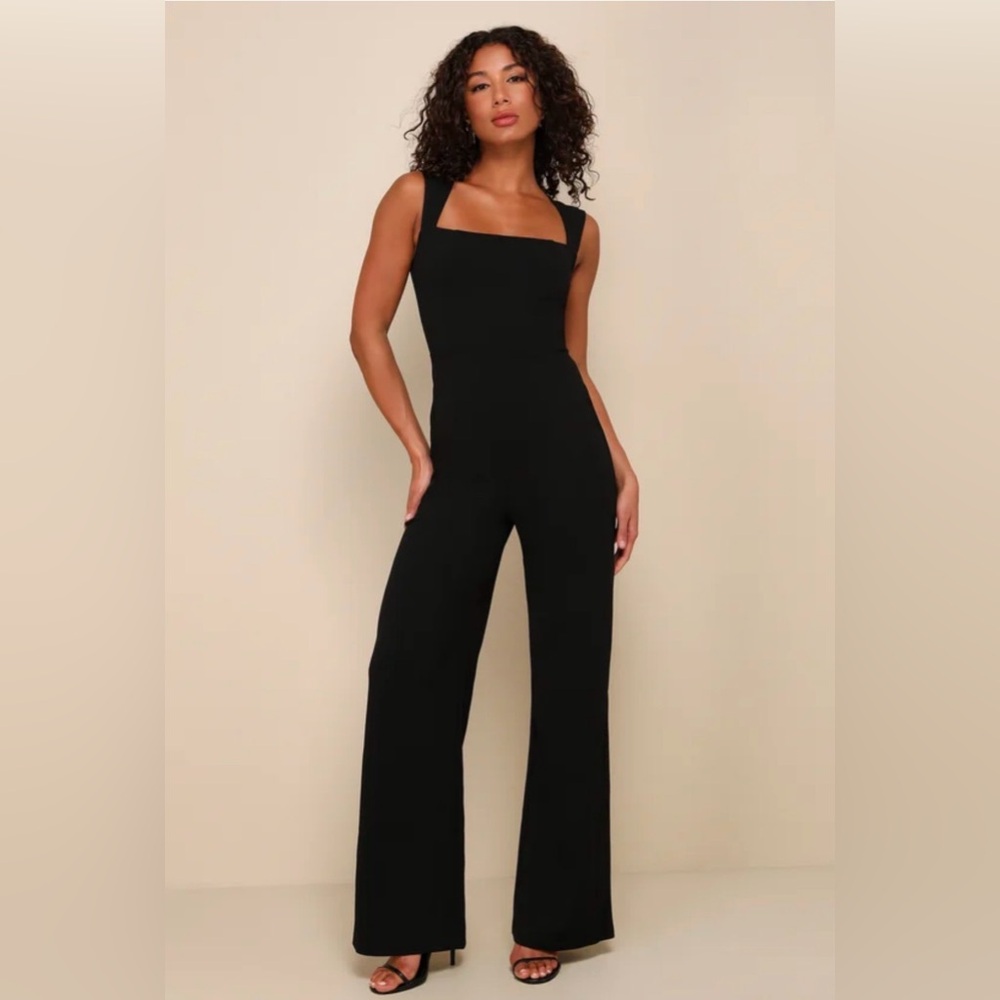 Kacey Montoya’s Closet | Lulu’s Enticing Endeavors Black Jumpsuit NWT - Picture 3 of 4
